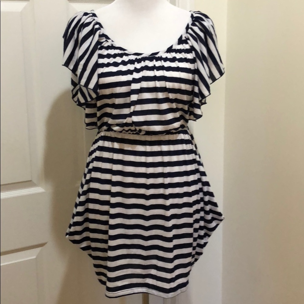 Backless Flutter Sleeve Dress